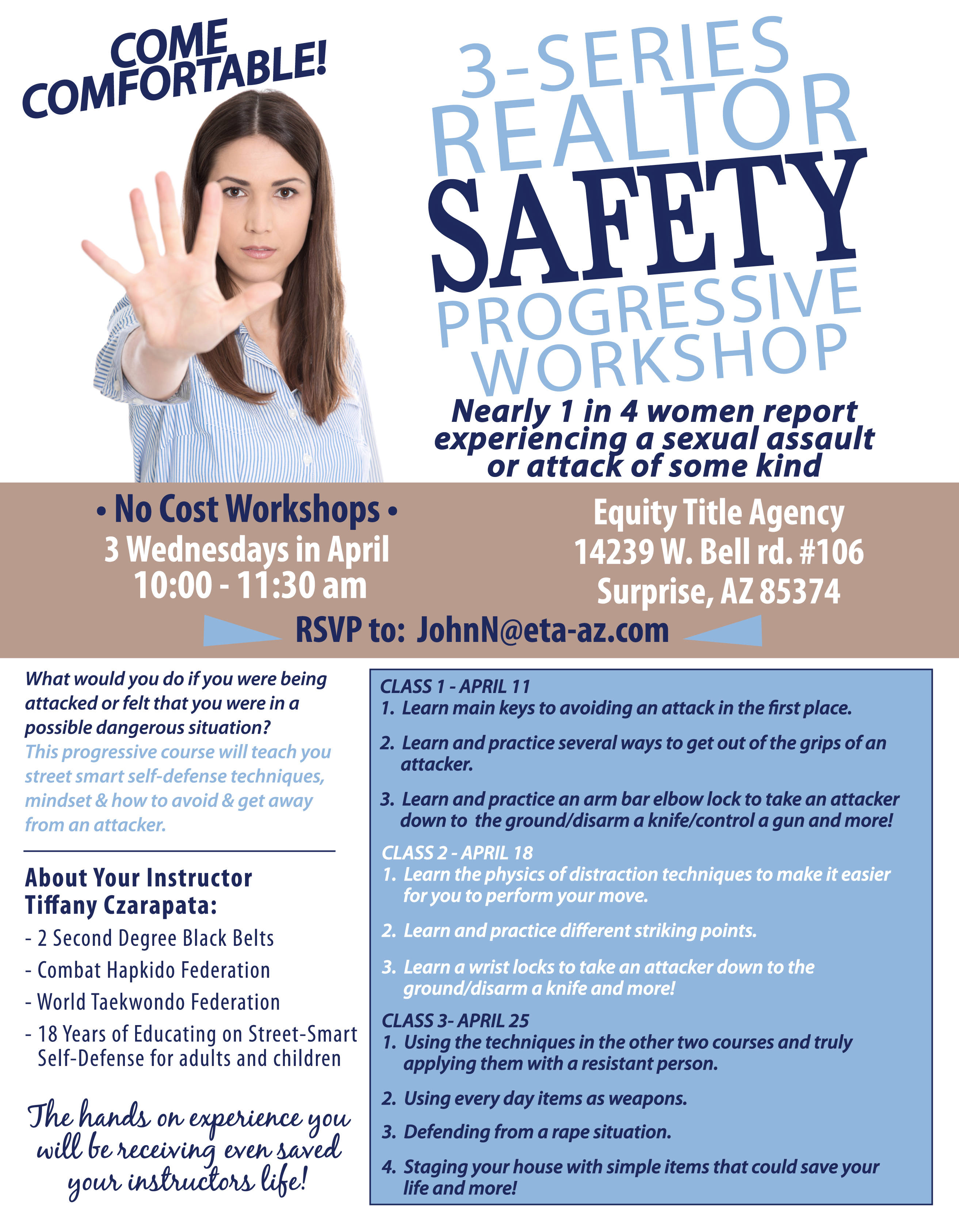 Realtor Safety Workshop – 3 Week Recurring Event