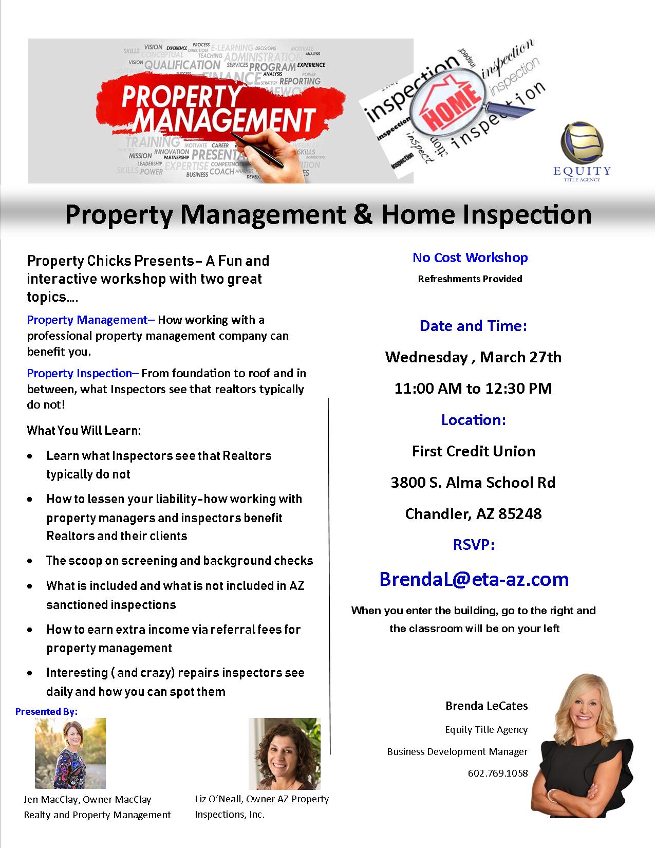 Property Management and Home Inspection