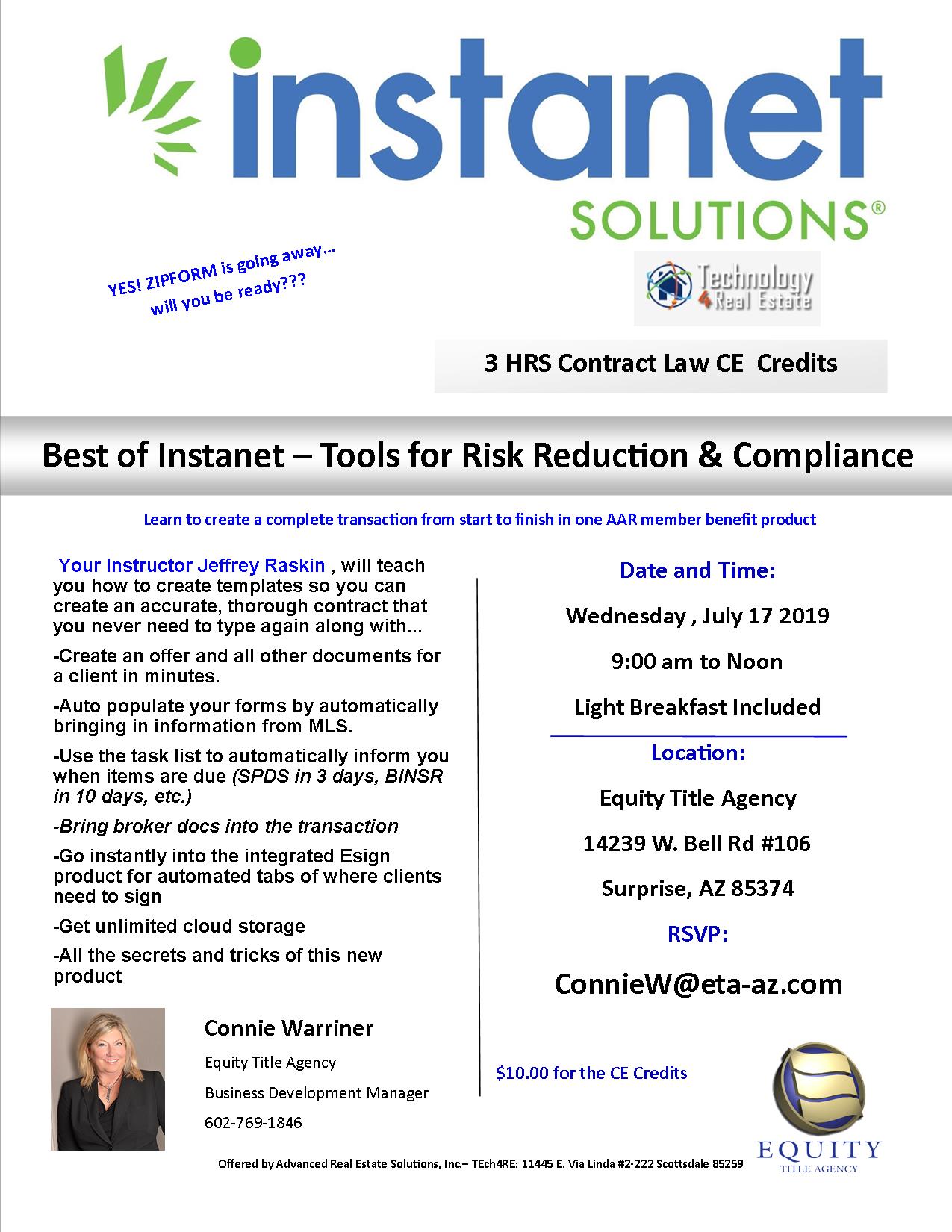 July 17 Conniea Instanet Solutions