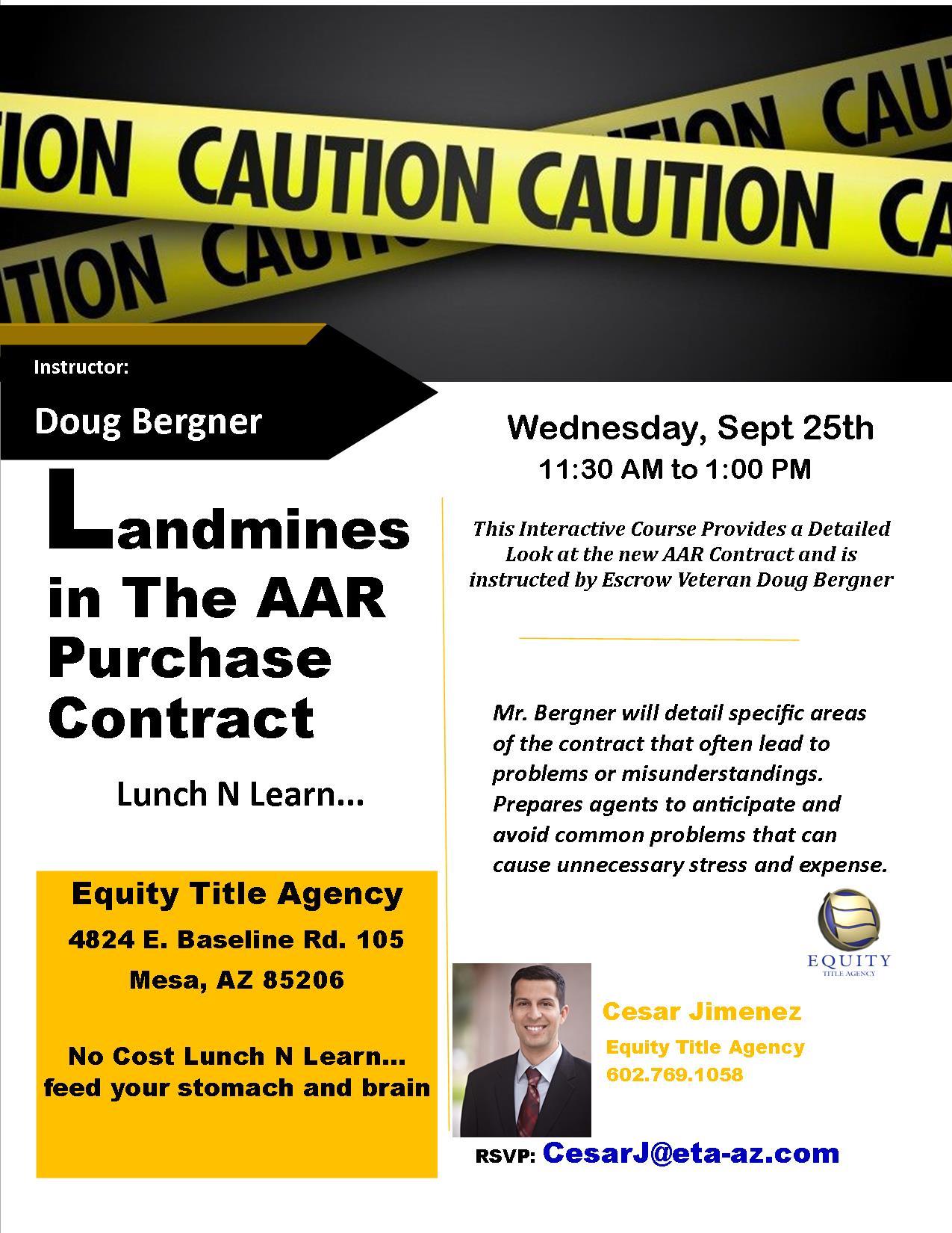 Landmines in the Purchase Contract