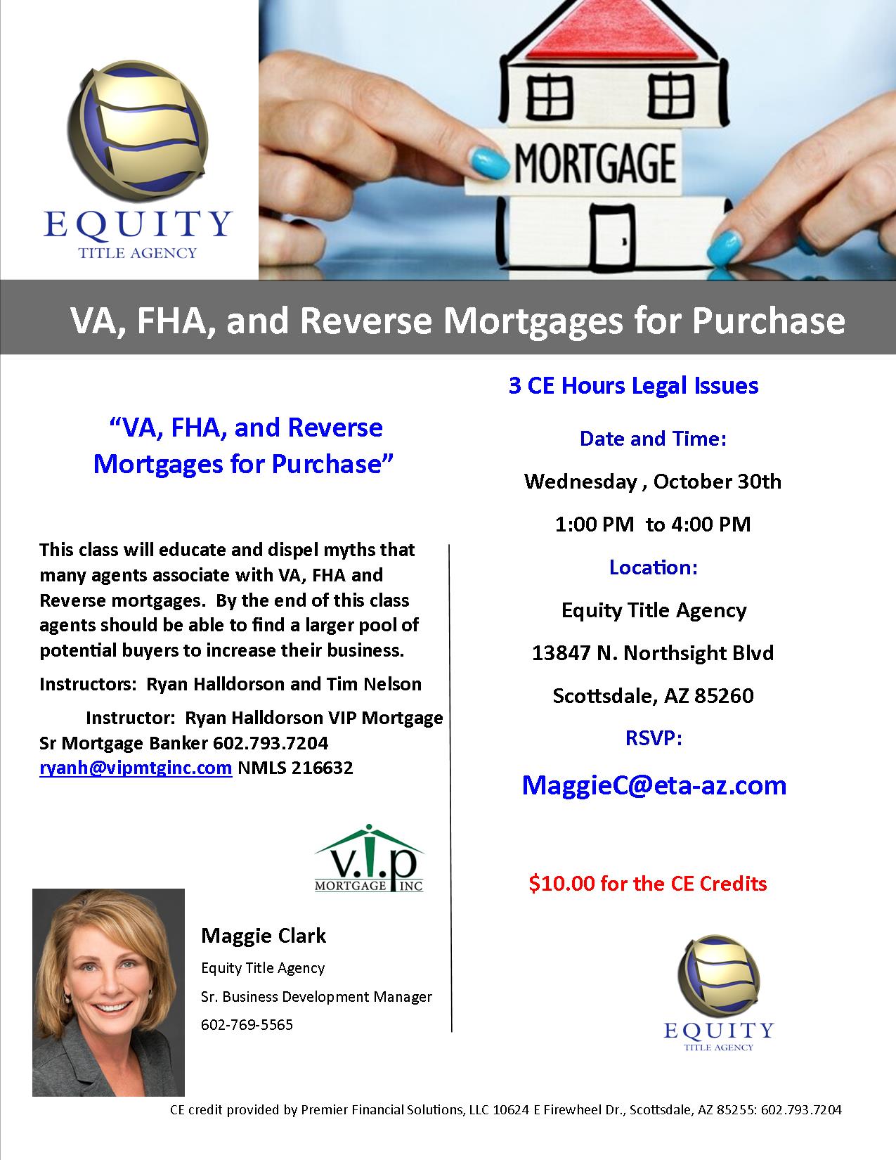 VA, FHA and Reverse Mortgages for Purchase