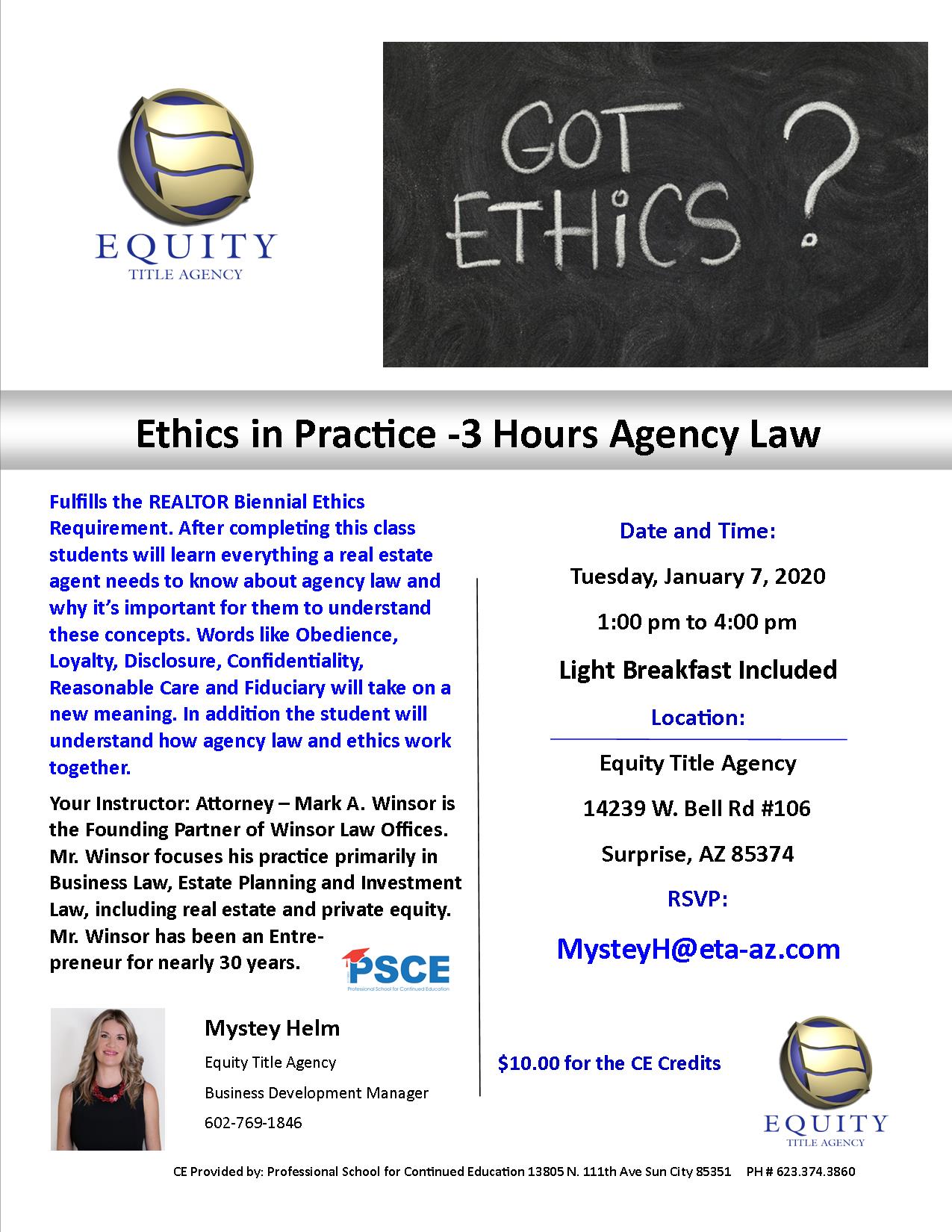 Got Ethics? – 3 Hours CE Credit