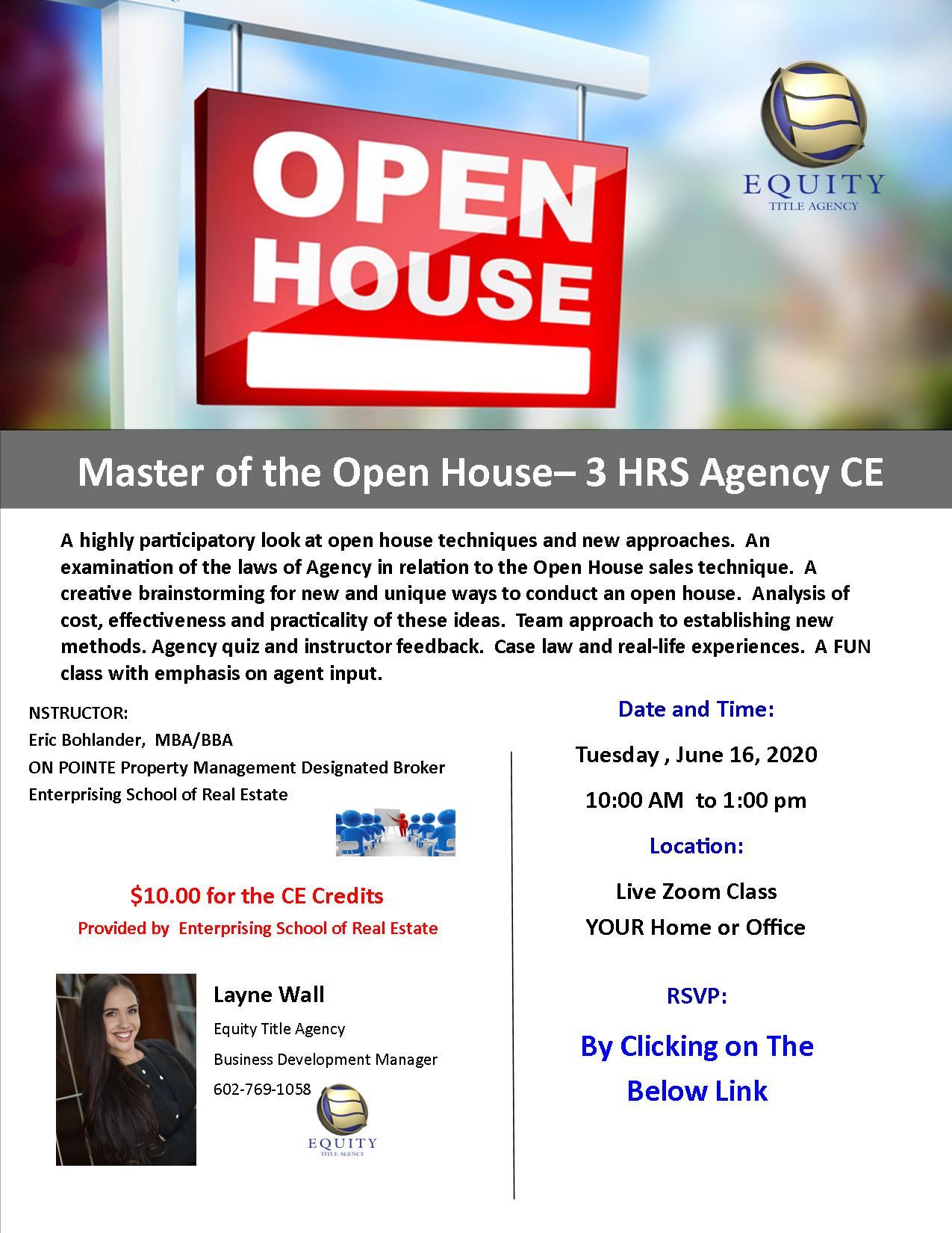 Master of the Open House – CE Agency Credit