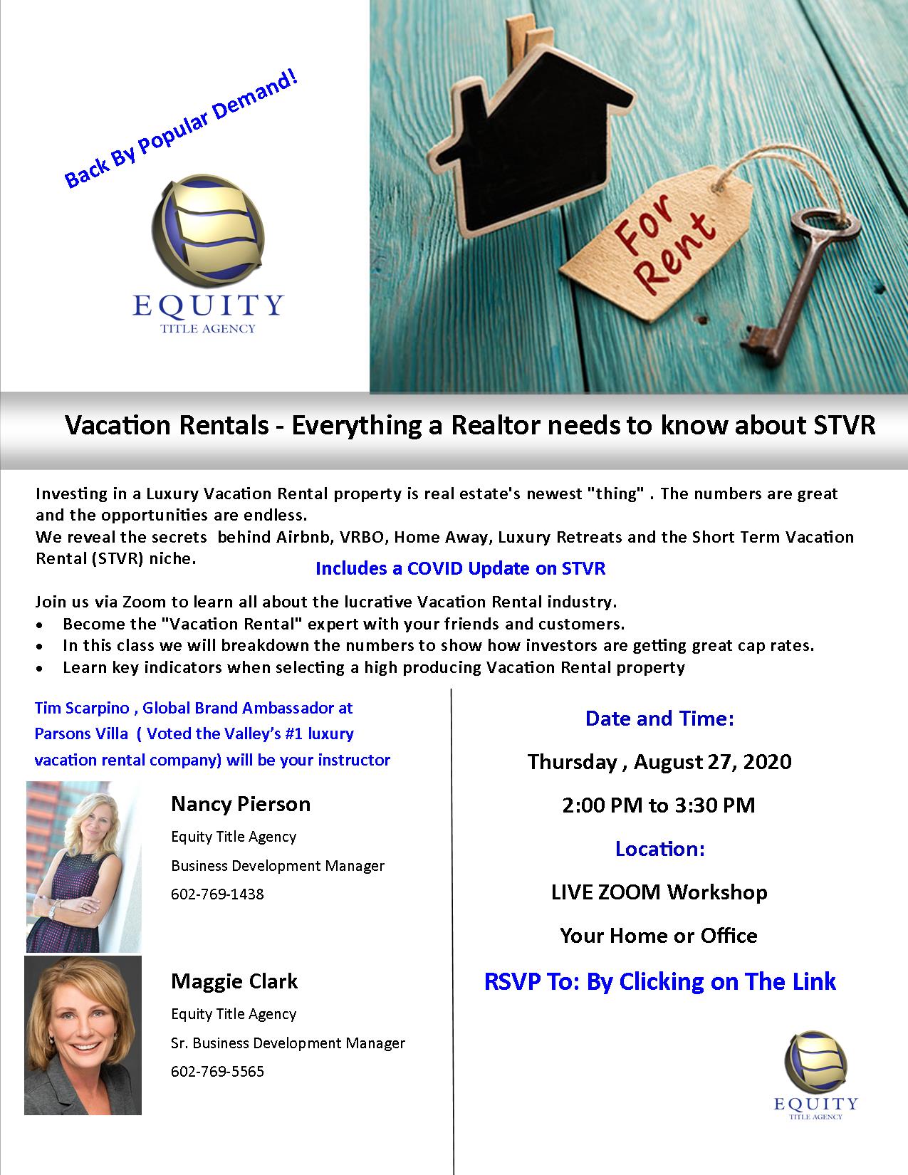 Vacation Rentals – What Every Realtor Needs To Know