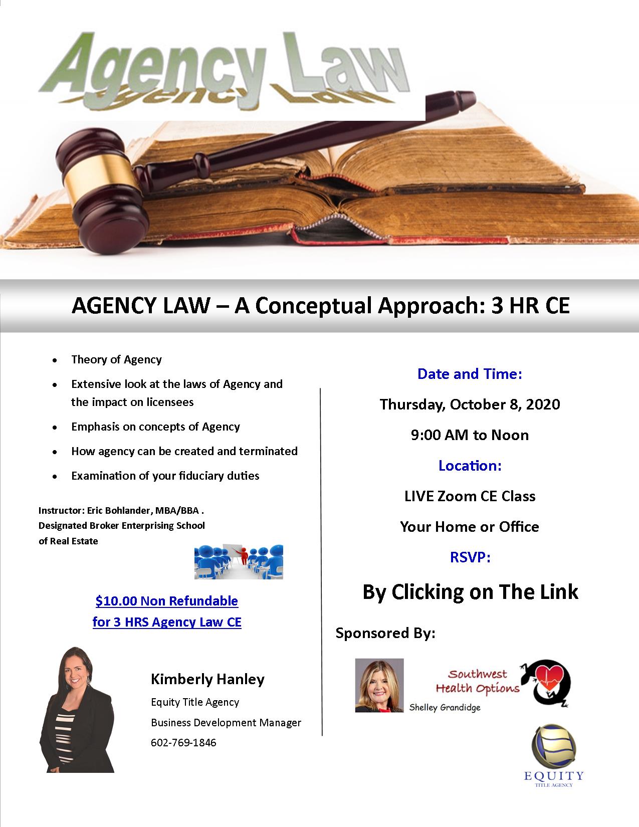 Agency Law – CE Class