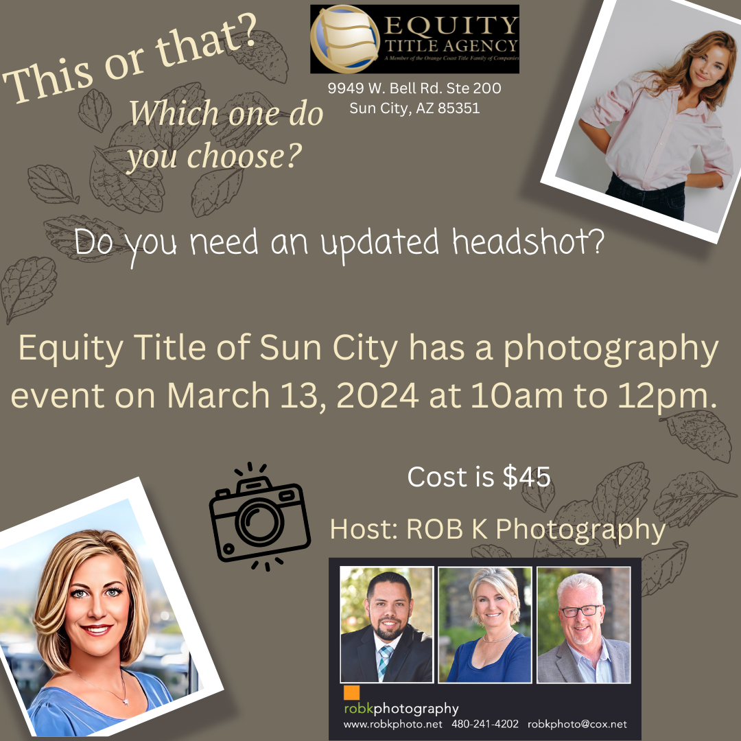 Equity Title – Photos on March 13th